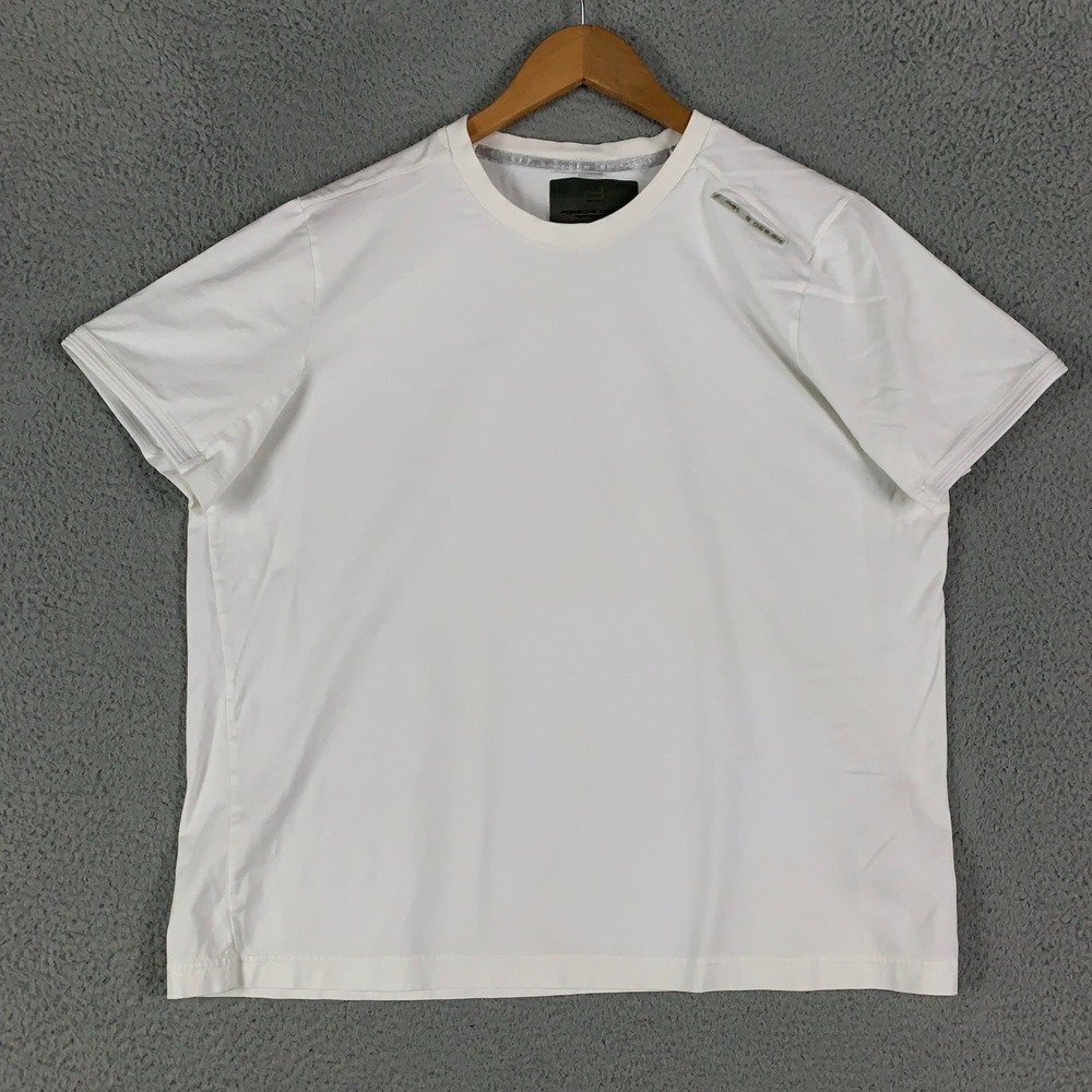 Porsche Design Core Tee T-Shirt Mens XL White Performance Athletic Luxury Sport